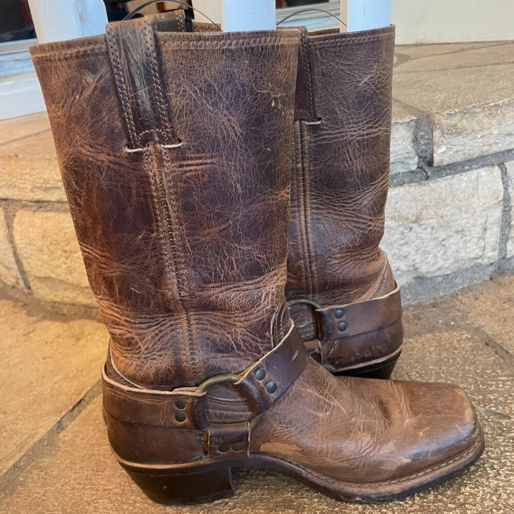 Vintage Frye Cowboy/Biker Harness/Motorcycle Boots